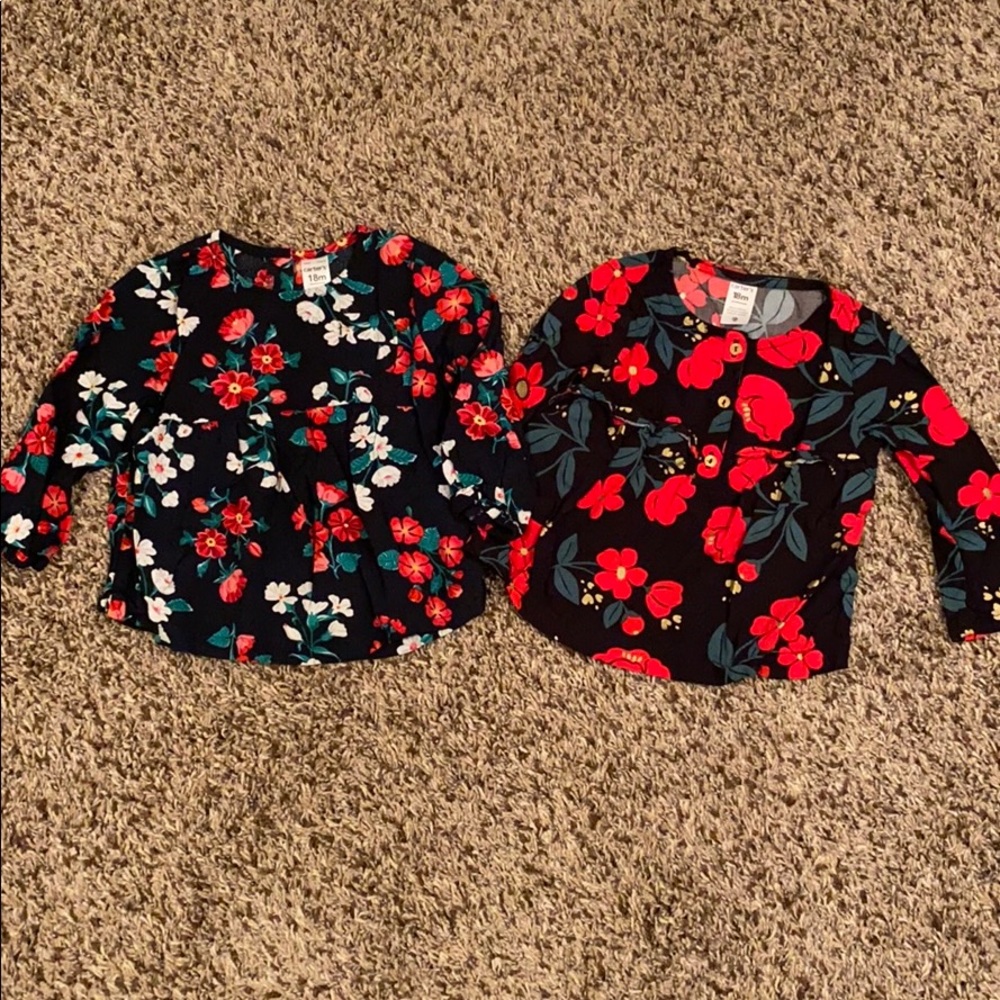 Lot of 2 NEW Carter’s Holiday Tops 18 months